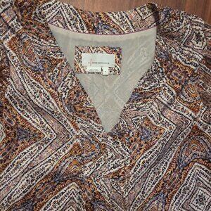 Long Sleeve Anthropologie Bohemium Shift Dress M Paisely Print